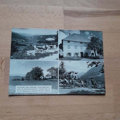 AK St. Margareten im Rosental. Gasthof und Pension Zum Berghof. Inh. A. Schuschnig Gupf Nr. 11.