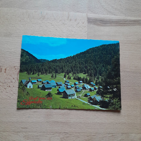 AK Gruß von der Eggeralm bei Hermagor.