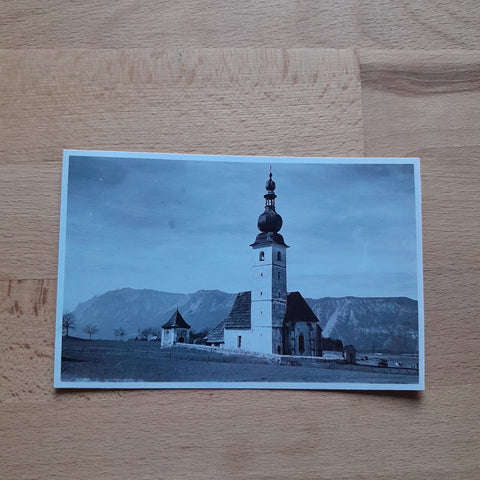 Foto AK Filialkirche Hl. Job mit Friedhof und Sankt Job (Finkenstein am Faaker See)