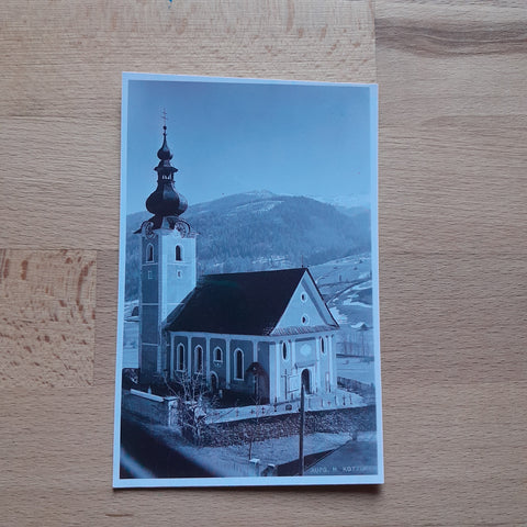 Foto AK Pfarrkirche Bad Kleinkirchheim.