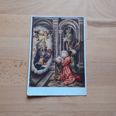 AK Jan Gossaert, genannt Mabuse: Der Heilige Lukas malt die Madonna. um 1525. (Wien Kunsthistorisches Museum)