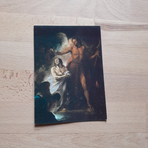 Billett Taufe Christi. Hochaltarbild der Filialkirche Johannes Baptist zu Hundsheim (Pfarre Mautern) Marti Johann Schmidt 1785.