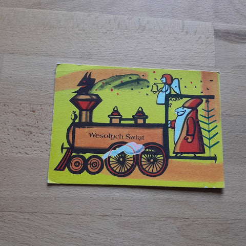 Glückwunschkarte Weihnachten. Wesolych Swiat. (Jerzy Flisak)