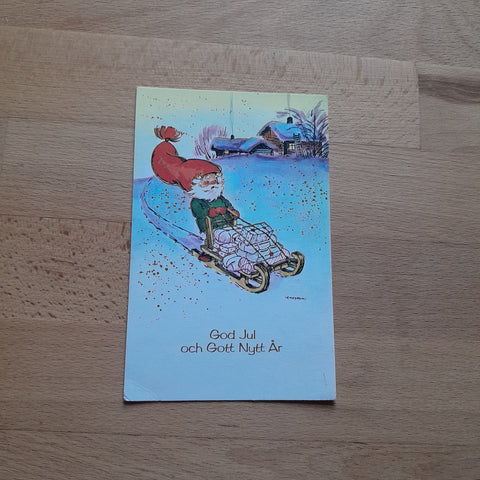 Glückwunschkarte Weihnachten. God Jul och Gott Nytt Ar. (Finland, Irma Balmi)