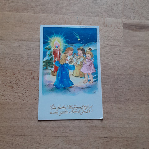 Glückwunschkarte Weihnachten. (Engel)
