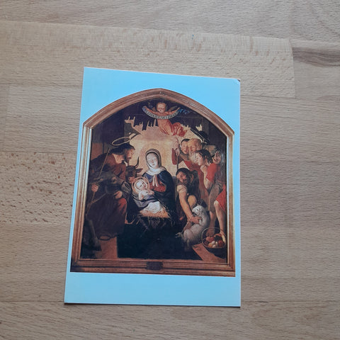 AK Linz - Kirche des Jesuitenkollegs am Freinberg. Anbetung der Hirten von Franz Stecher.