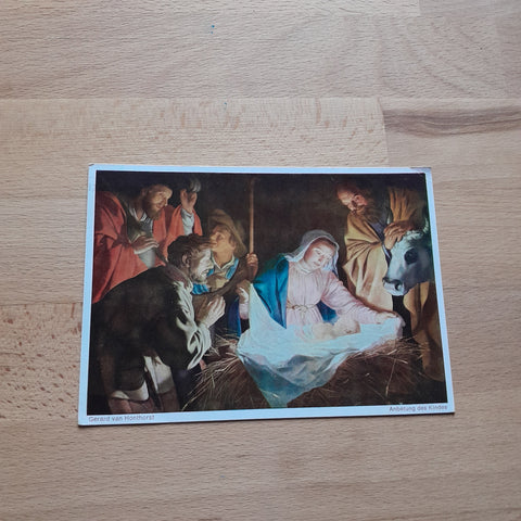 AK Anbetung des Kindes. Gerard van Honthorst.