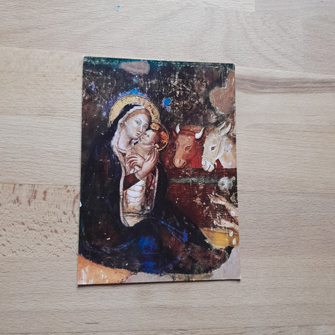 AK Krippendarstellung: Muttergottes mit dem Jesuskind. Assisi, Kirche der Hl. Klara.