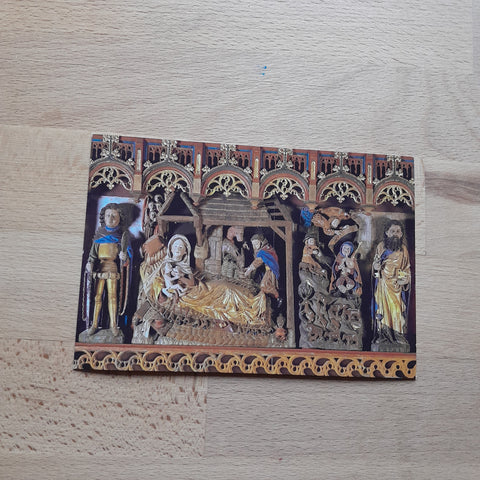 AK Frohe Weihnachten. Schnitzaltar aus dem 15. Jh. Bodenwerder.