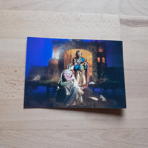 Billett Heilige Familie Auschnitt aus der Weihnachtskrippe des Herz-Jesu-Kirche Graz. (Bildhauer Ferdinand Stuflesser, Gröden 1892.