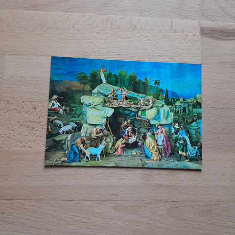 AK Krippe in der Stadtpfarrkirche Bad Ischl von Leopold Moroder. Grödnertal, Südtirol. (1913)