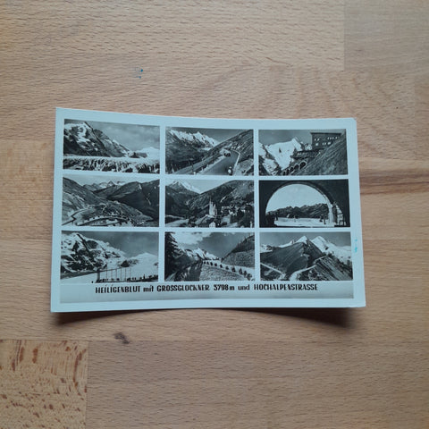 AK Heiligenblut mit Grossglockner und Hochalpenstrasse.