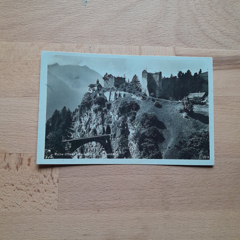AK Ruine Oberfalkenstein an der Tauernbahn. (1928)