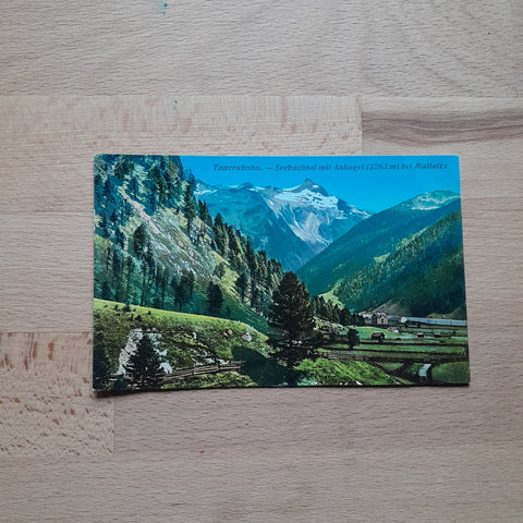 AK Tauernbahn. Seebachtal mit Ankogel bei Mallnitz.