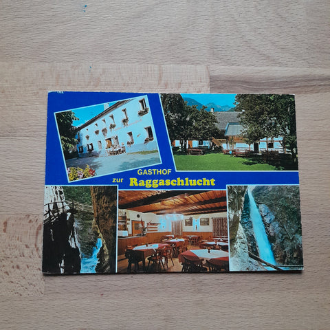 AK Flattach. Gasthof Pension Raggaschlucht. Fam. Salentinig.
