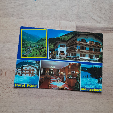 AK Mörtschach Hotel Post Fam. Pepi Kaponig.