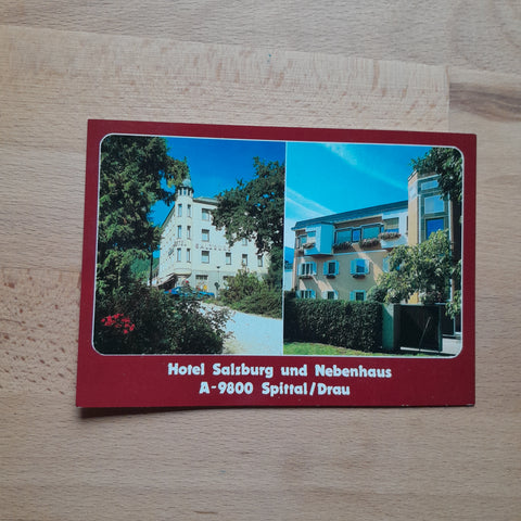 AK Spittal. Hotel Salzburg und Nebenhaus. Tiroler Straße 12.