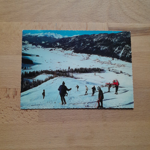 AK Schi-Abfahrt am Weissensee.