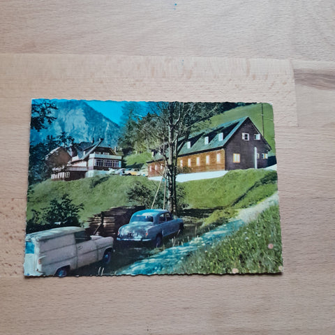 AK Alpengasthof zum Röthelstein Besitzer Franz Schmidhofer, Heubergkogel Tyrnau bei Frohnleiten.