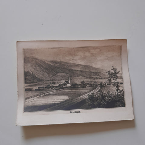 Karte Krieglach. (nach einem Alten Stich)