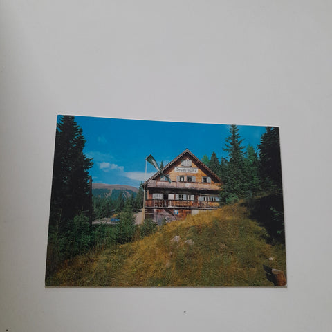 AK ÖAV Bruckerhütte im Lachtal. Pächterin: H. Pielmeier. Schönberg.