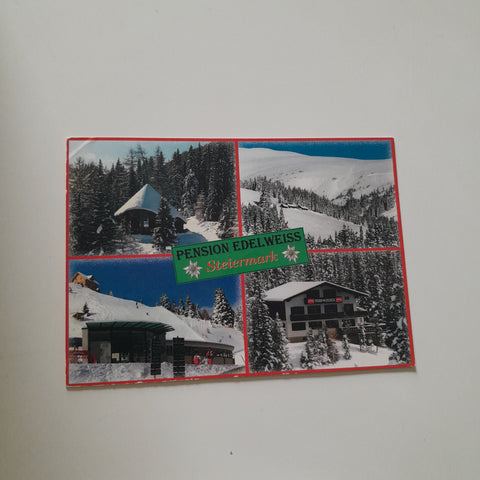 AK Pension Edelweiss. Fam. Christine u. Ewald Moik. Lachtal 301. Schönberg.