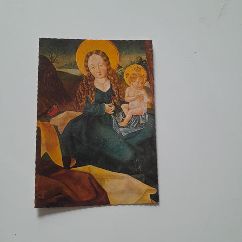 AK Seckau. Benediktiner-Abtei. Madonna mit Jesuskind aus der Predella 1507 des Mariäkrönungsaltares 1489.
