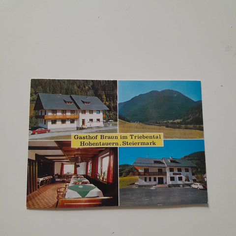 AK Hohentauern. Gasthof Braun im Triebental. Inh. Fam. Leitner.