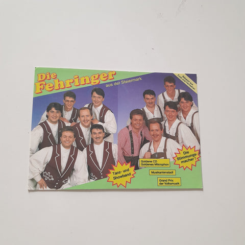 Autogrammkarte Die Fehringer. FRanz Gingl jun. Mahrensdorf 22,   Fehring.