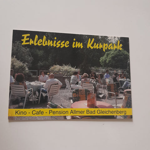 AK Bad Gleichenberg. Kino Cafe Pension Allmer. Erlebnisse im Kurpark.