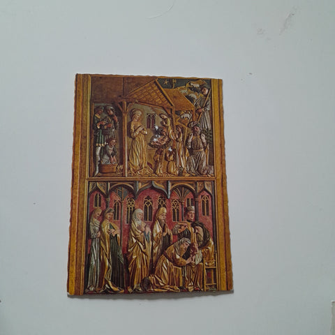 AK Wallfahrtskirche St. Leonhard bei Tamsweg. Flügelreliefs des ehem. Hochaltars: Geburt Christi und Beschneidung Christi.