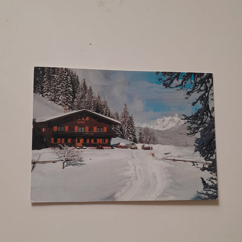 AK Flachau im Pongau. Almgasthaus und Pension Sattelbauer Fam. Oberreiter.