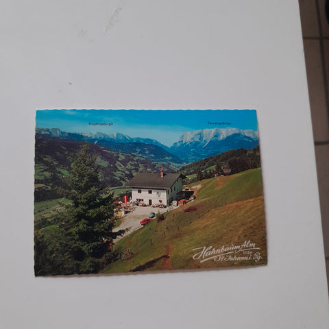 AK St. Johann im Pongau. Alpengasthof Hahnbaum-Alm Bes. Fam. Reischl.