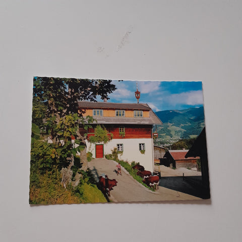 AK Wagrain. Bergbauernhof Obergersbach. Bes.: Josef Voithofer.
