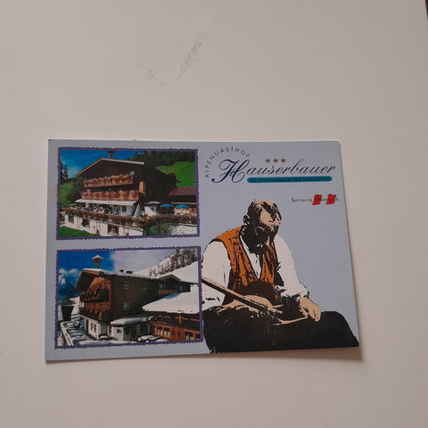 AK Dorfgastein. Alpengasthof Hauserbauer. Familie Rohrmoser.