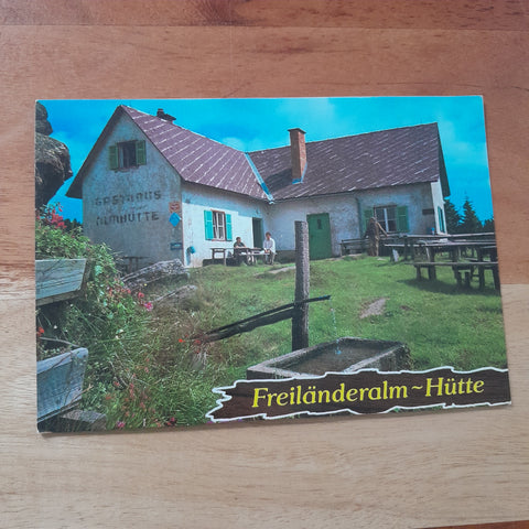 AK Freiländeralm-Hütte. J. u. A. Klug. Hebalm.