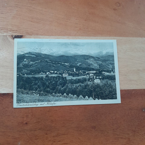 AK Deutschlandsberg mit Koralpe. (1929)