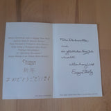 Billett Robert Stolz. Mit Weihnachtsgrüßen von Enzi Stolz.