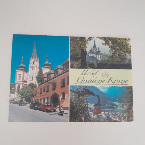 AK Mariazell. Grazerstraße 1. Hotel Goldene Krone. Familie Enne.