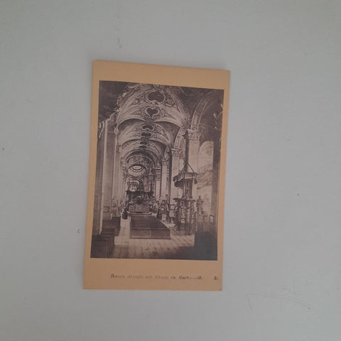 Hartkartonfoto Mariazell Innere Ansicht der Kirche.