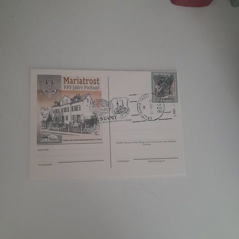 AK Graz. Mariatrost 100 Jahre Postamt.