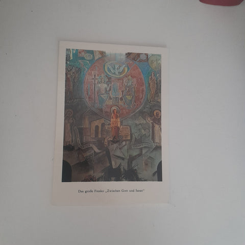 AK Graz Fatima Kirche. Das große Fresko. Zwischen Gott und Satan.