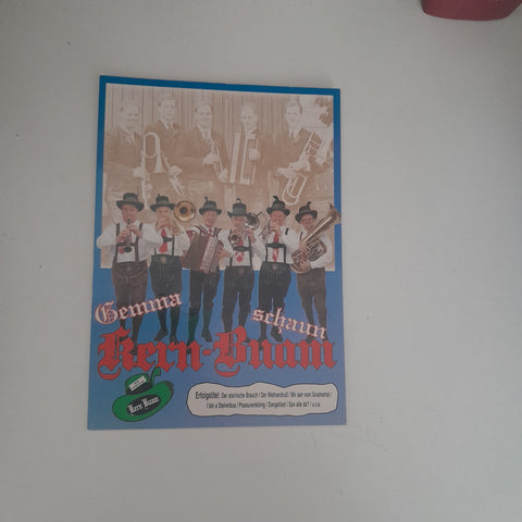 Autogrammkarte Kern Buam, Gemma Schaun. Hotel Kern Buam Graz, Körntnerstraße 245.