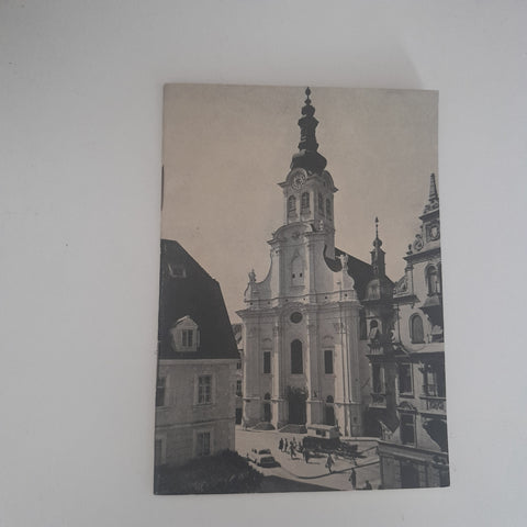 Broschüre Die Klosterkirche der Barmherzigen Brüder zu Maria Verkündigung in Graz. Kleiner Führer. Zusammengestellt von R. Fr. Isfried Schmid.