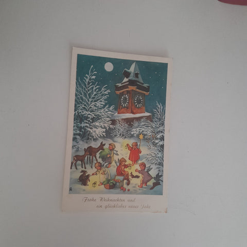 AK Graz Uhrturm. Die österreichische Weihnachtskarte. Entwurf: Akad. Maler K.