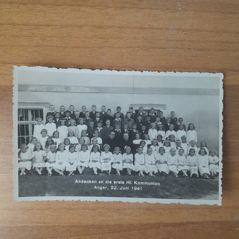 AK Andenken an die erste Hl. Kommunion Anger, 22. Juni 1941.