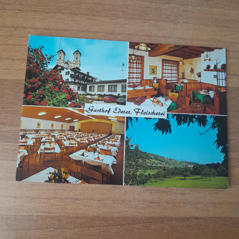 AK Weiz, Weizberg 2. Gasthof Fleischerei Fremdenpension Ederer.