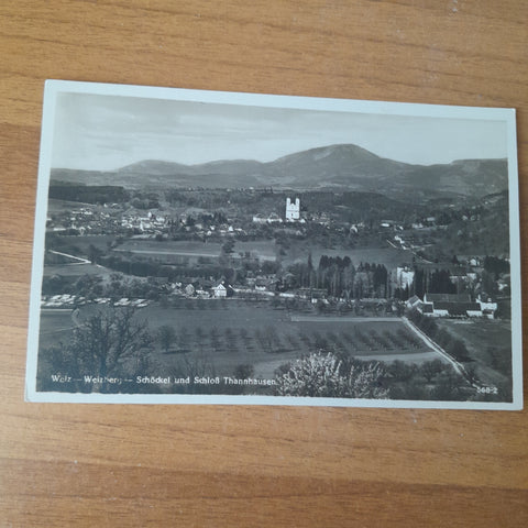 AK Weiz Weizberg Schöckel und Schloß Thannhausen. (1929-30)