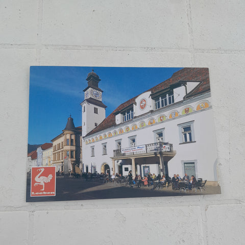 AK Leoben. Altes Rathaus mit Stadtcafe.