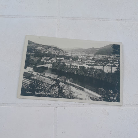 AK Leoben Bahnhofbrücke (1935/36)